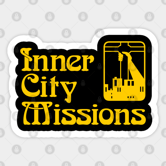 Inner City Missions as worn by kurt cobain Sticker by VizRad
